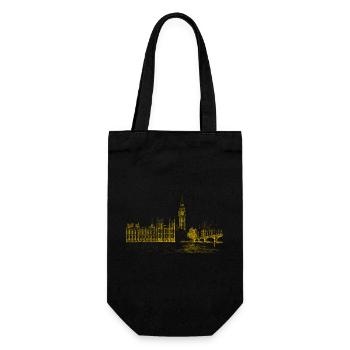 London - Geschenkbeutel für Flaschen - Schwarz - Vorne