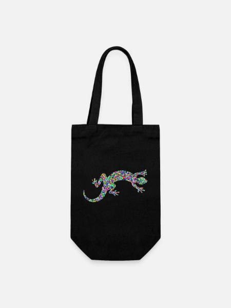 Gecko, Salamander, patterncontest - Geschenkbeutel für Flaschen - Schwarz