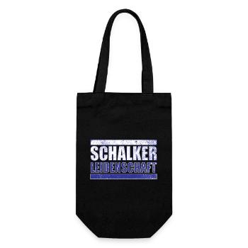Schalker Leidenschaft - Geschenkbeutel für Flaschen - Schwarz - Vorne