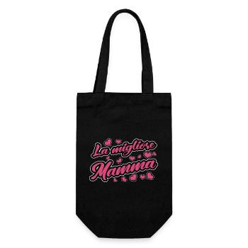 Beste Mamma Mami Mama Frau Muttertag Geschenk - Geschenkbeutel für Flaschen - Schwarz - Vorne