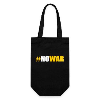 No war - Gift Bag for Bottles - black - Front