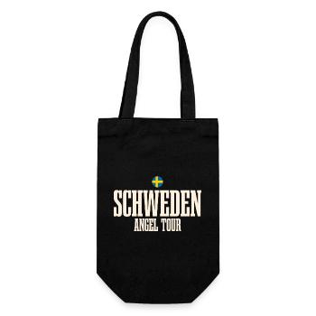 Schweden Angeltour Angeln Angler Fischen - Geschenkbeutel für Flaschen - Schwarz - Vorne