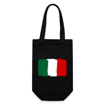 Italy flag used look - Gift Bag for Bottles - black - Front