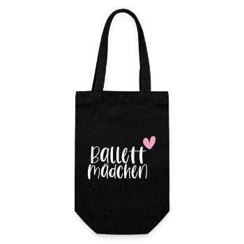 Ballett Mädchen tanzen Ballerina Geschenk - Geschenkbeutel für Flaschen - Schwarz - Vorne