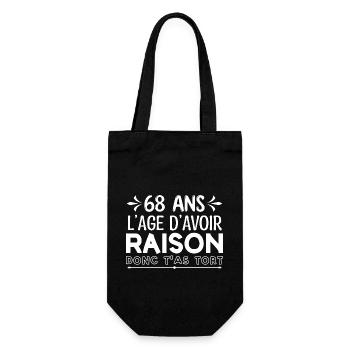 68 ans - cadeau d’anniversaire 68 ans - Sac à bouteille - noir - Devant
