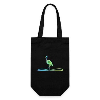 Celtic Heron - Gift Bag for Bottles - black - Front