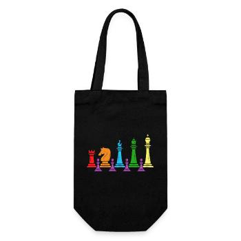 Chess Checkmate Chess Player Chess Family - Gift Bag for Bottles - black - Front