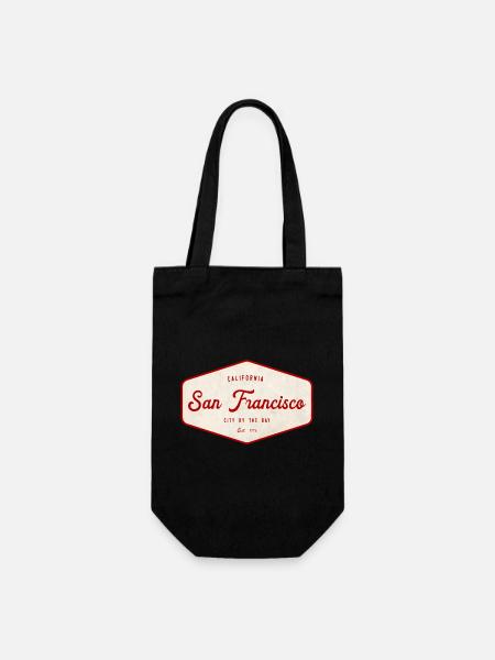 Enseigne vintage de San Francisco - Sac à bouteille - noir