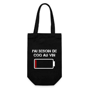 J'ai Besion De Coq Au Vin - Sac à bouteille - noir - Devant