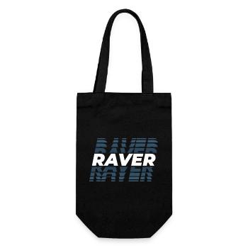 Raver design glitch, pour DJ EDM Techno House - Sac à bouteille - noir - Devant