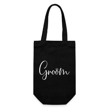 Marié Cool Assorti Couple Fête de mariage Mariage - Sac à bouteille - noir - Devant