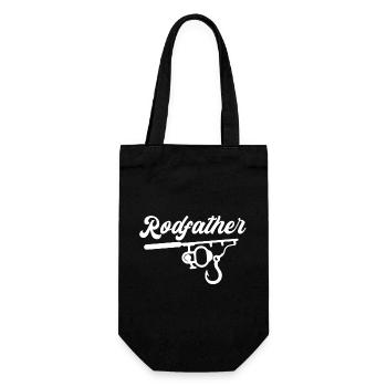 Rodfather - Funny Angler Saying - Gift Bag for Bottles - black - Front
