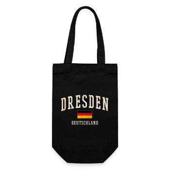 Dresden Flag Vintage Design - Gift Bag for Bottles - black - Front