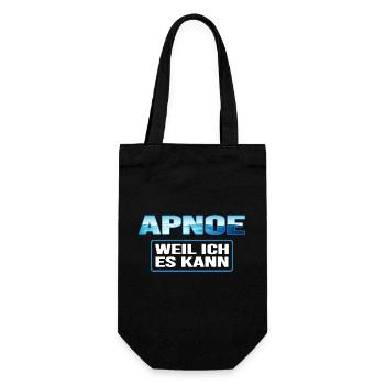 Apnoe Taucher tauchen unter Druck Tauchzeit - Geschenkbeutel für Flaschen - Schwarz - Vorne