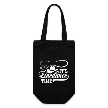 It's Linedance Time - Linedancing - Country Fan - Geschenkbeutel für Flaschen - Schwarz - Vorne