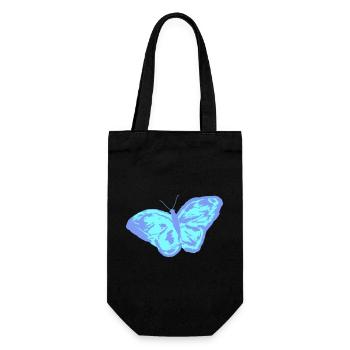Schmetterling - Geschenkbeutel für Flaschen - Schwarz - Vorne