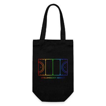 Field Hockey Hockey Field Hockey Field Hockey Field - Gift Bag for Bottles - black - Front