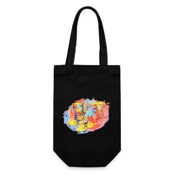 Retro Graphic Dachshund Dog Owner Dog Lover Wiener - Gift Bag for Bottles - black - Front