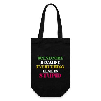 Scenecore Retro Emo Alternative Girl - Gift Bag for Bottles - black - Front