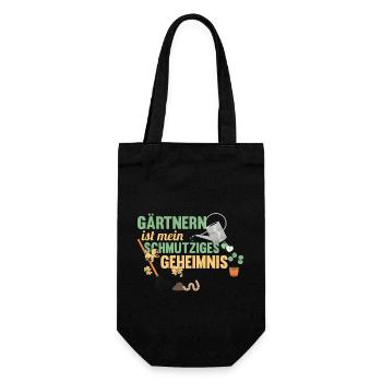 Gartenarbeit Hobbygärtner Garten Gärtner - Geschenkbeutel für Flaschen - Schwarz - Vorne