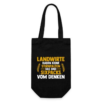 Landwirtschaft Bauer Landwirt - Geschenkbeutel für Flaschen - Schwarz - Vorne