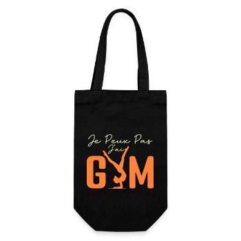 Ich kann kein Fitnessstudio haben | Gymnastik-Geschenk | Fitnessstudio - Geschenkbeutel für Flaschen - Schwarz - Vorne