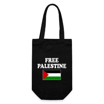 Free palestine - Sac à bouteille - noir - Devant