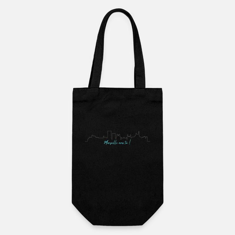Marseille avec toi ! - Sac à bouteille - noir