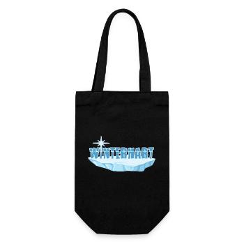 Eisbaden winterhart Winterbader Winterschwimmen - Geschenkbeutel für Flaschen - Schwarz - Vorne