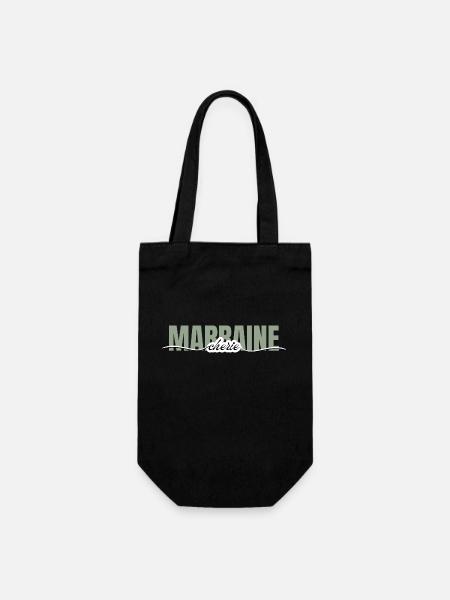 marraine chérie -cadeau marraine - Sac à bouteille - noir