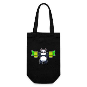 Panda Bodybuilder Barbell Bodybuilding - Sac à bouteille - noir - Devant