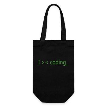 Ich liebe es, Programmierer zu programmieren - Geschenkbeutel für Flaschen - Schwarz - Vorne