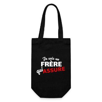 Je suis un frère qui assure - Sac à bouteille - noir - Devant