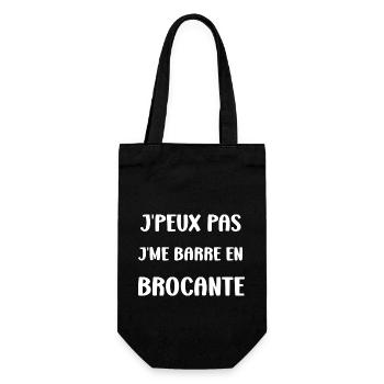 Vide grenier humour brocante - Sac à bouteille - noir - Devant
