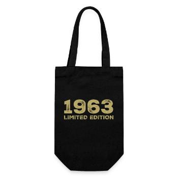 Birthday Gift Born In 1963 Vintage 1963 - Gift Bag for Bottles - black - Front