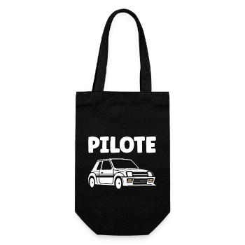 Humour pilote de rallye - Sac à bouteille - noir - Devant