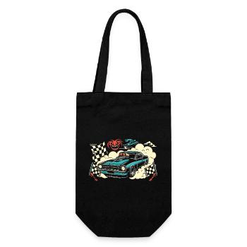 Drag Car Racing - Gift for Motorsport Fans! - Gift Bag for Bottles - black - Front