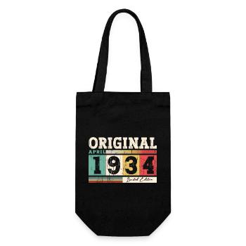 90e anniversaire hommes Original avril Vintage 1934 - Sac à bouteille - noir - Devant