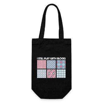Je joue toujours avec des blocs Funny Quilter Dressmaker - Sac à bouteille - noir - Devant