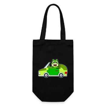 Frog Car - Gift Bag for Bottles - black - Front