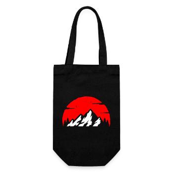 Crimson Peaks at Dusk - Gift Bag for Bottles - black - Front