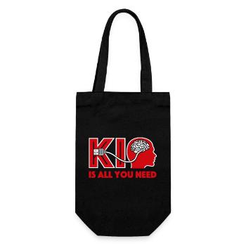 KI ist alles was du brauchst - Geschenkbeutel für Flaschen - Schwarz - Vorne