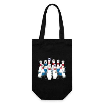 Bowler Sport Hobby Bowling Pin - Gift Bag for Bottles - black - Front
