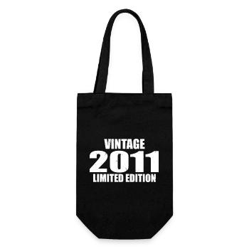 Vintage 2011 Birthday 2011 Retro 2011 - Gift Bag for Bottles - black - Front