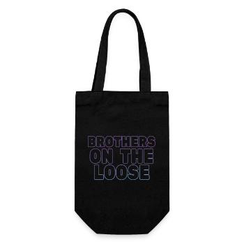 Brothers On The Loose Geschwisterreise - Geschenkbeutel für Flaschen - Schwarz - Vorne