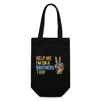 Siblings, I'm on a brothers' journey - Gift Bag for Bottles - black - Front
