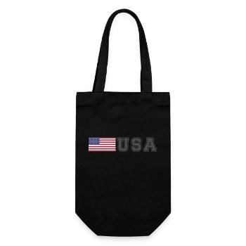 ÉQUIPE États-Unis Drapeau américain devant la police de caractères - Sac à bouteille - noir - Devant