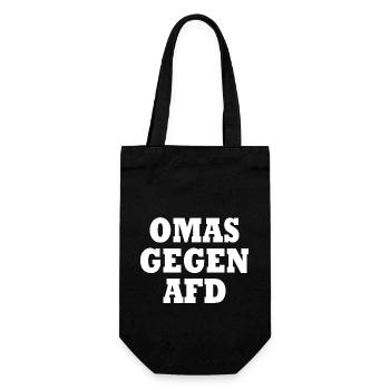 Omas gegen afd - Geschenkbeutel für Flaschen - Schwarz - Vorne