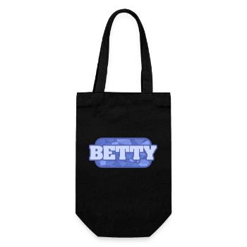 Name Betty - Geschenkbeutel für Flaschen - Schwarz - Vorne