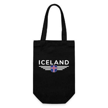 J’aime l’Islande Design T-Shirt Tenue - Sac à bouteille - noir - Devant